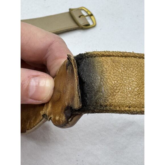 Vintage World Championship Pairs Skating Davos Switzerland Leather Belt SMALL main image 12